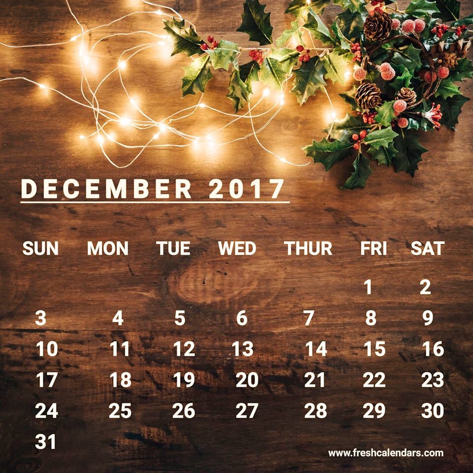 Декабря 2017 года. Календарь декабрь. Декабрьский календарь. Календарь новый год. Красивый календарь на декабрь.